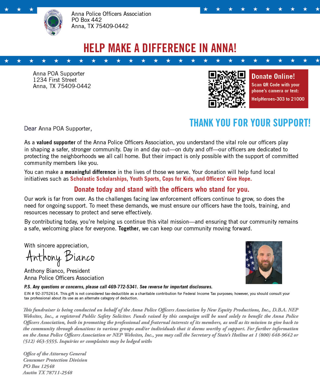 Donation Letter
